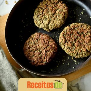 Hambúrguer Vegano de Lentilha com Cogumelos