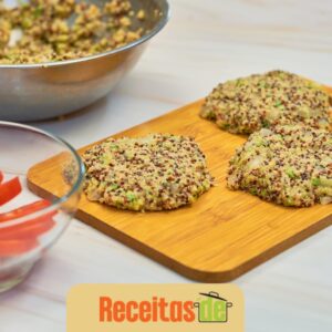 Hambúrguer de Quinoa Vegetariano