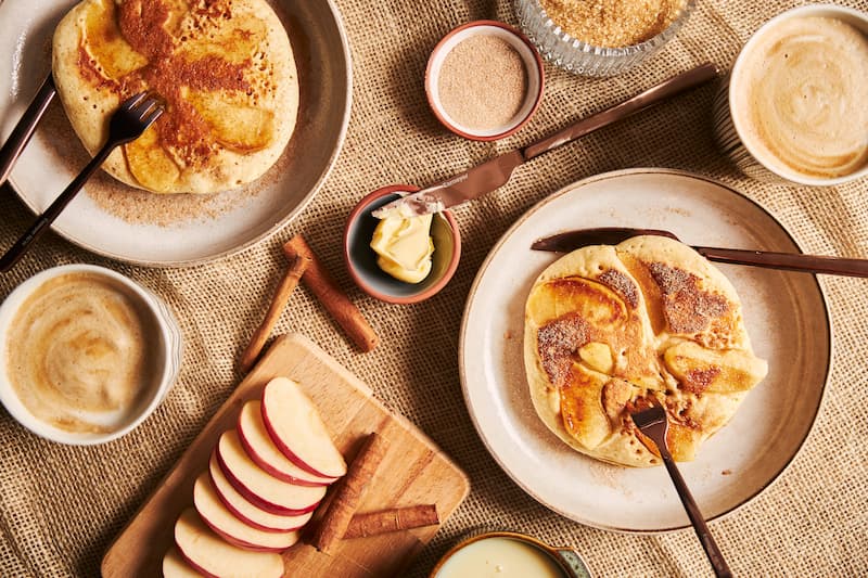 Panquecas de Maçã com Canela