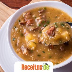 Sopa de Mandioca com Carne Seca