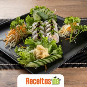 Uramaki de Salmão com Cream Cheese