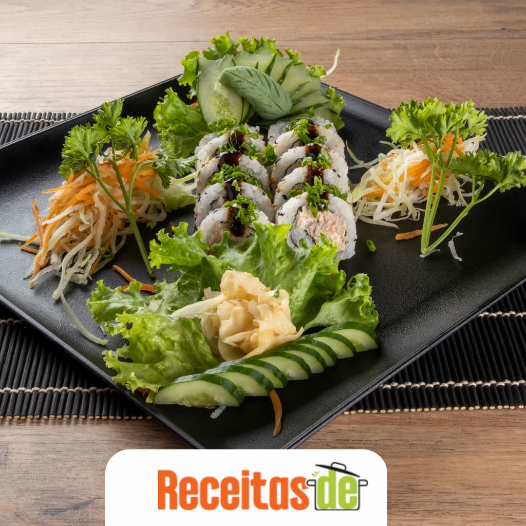 Uramaki de Salmão com Cream Cheese