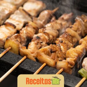Negima Yakitori (Espetadas de Frango e Cebola)