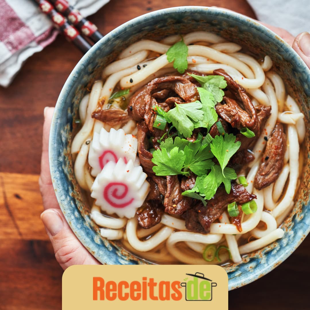 Niku Udon Sopa de Macarrão Japonesa com Carne