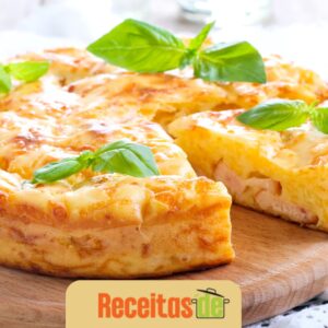 Torta de Liquidificador de Queijo e Presunto