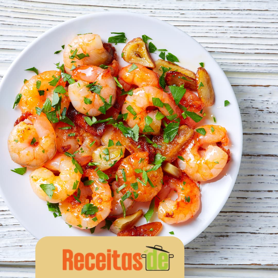 Camarão ao Alho e Óleo Delicioso