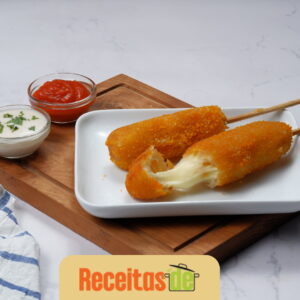 Corn Dog com Coração de Queijo