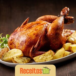 Frango Assado Inteiro Delicioso e Suculento