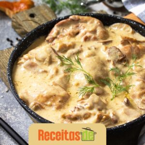 Frango Cremoso com Cebola