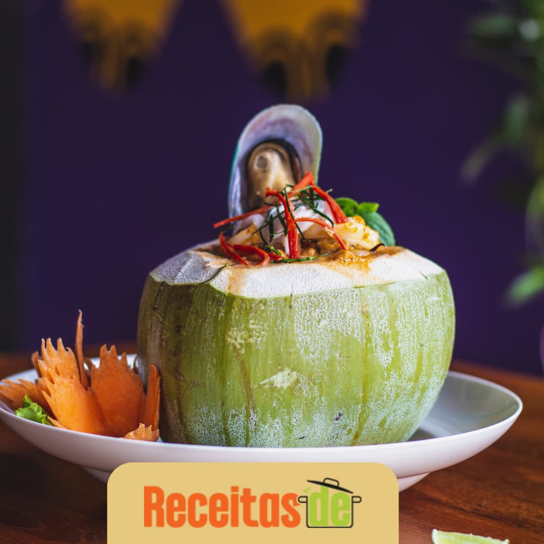 Camarão no Coco Delicioso