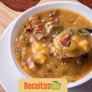 Sopa de Mandioca e Carne