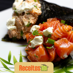 Sushi e Temaki de Salmão Completo