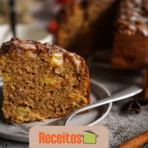 Bolo Fit de Iogurte, Maçã e Canela
