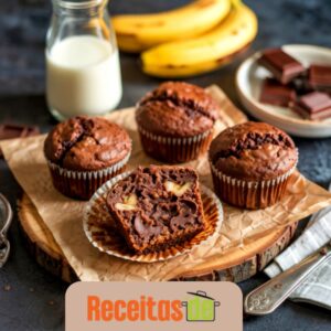 Bolo Vegano de Banana com Chocolate