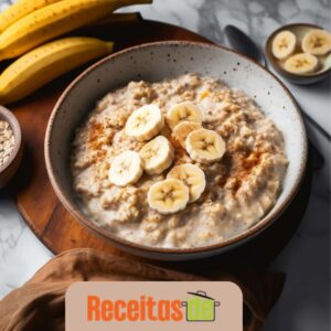 Farinha de Aveia com Banana e Nozes
