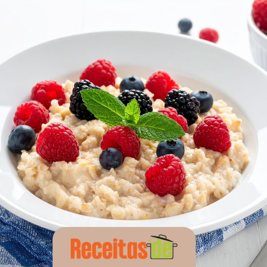 Mingau de Aveia com Frutas Vermelhas
