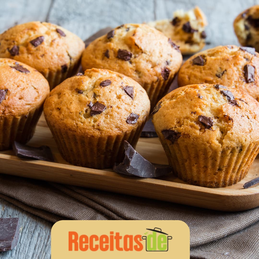 Muffin de Banana com Chocolate