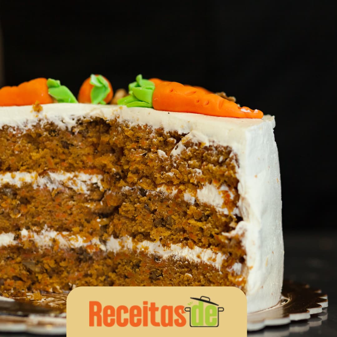 Receita de Bolo de Cenoura com Cobertura de Cream Cheese
