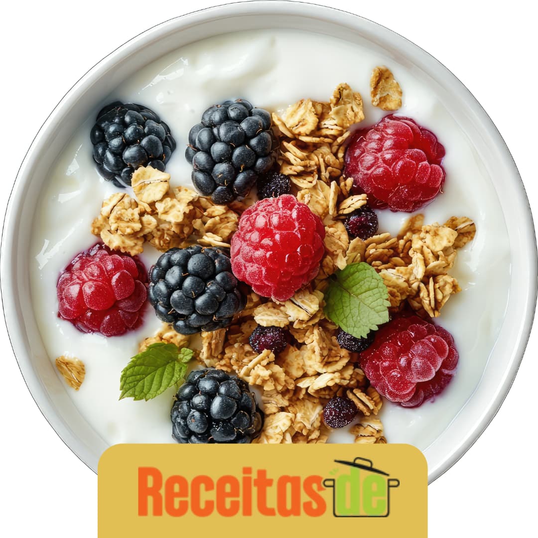 Receita de Iogurte Grego com Frutas Vermelhas