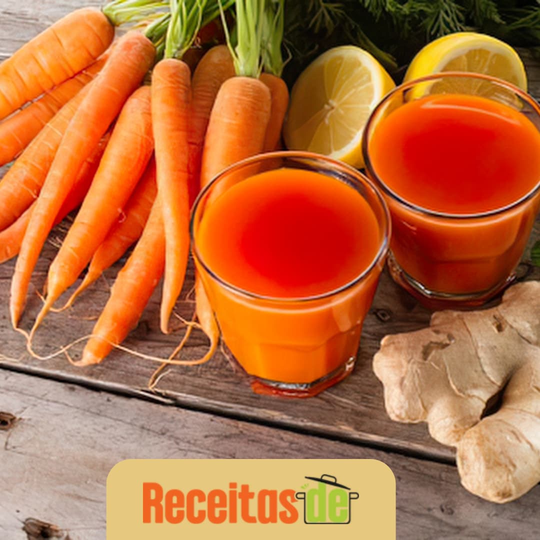 Receita de Suco Detox de Laranja, Cenoura e Gengibre
