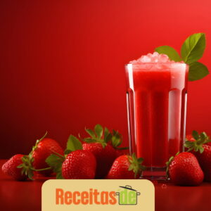 Receita de Suco Refrescante de Morango com Hortelã