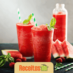 Receita de Suco Refrescante de Morango e Melancia