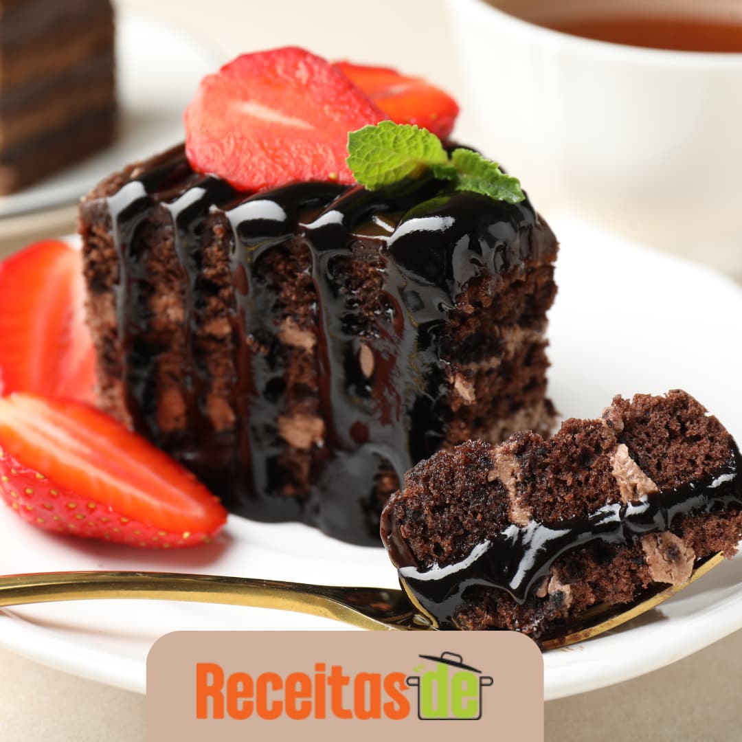 Receita de Vampiro Enganado (Bolo de Chocolate com Morango)