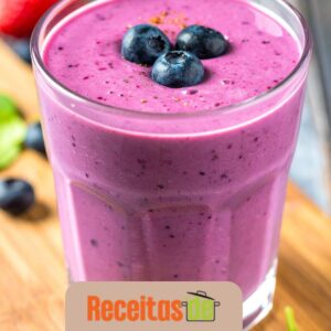 Receita de Vitamina Refrescante de Blueberry