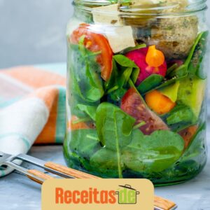 Salada de Pote Proteica e Refrescante