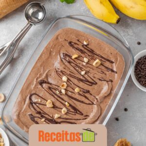 Sorvete Fit de Banana com Cacau