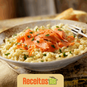 Camarão cRisoto de Salmão com Gruyère Catupiry Delicioso
