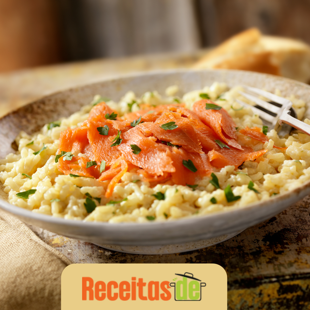 Camarão cRisoto de Salmão com Gruyère Catupiry Delicioso