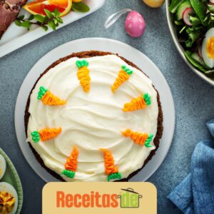 Receita de Bolo de Cenoura com Cobertura de Cream Cheese