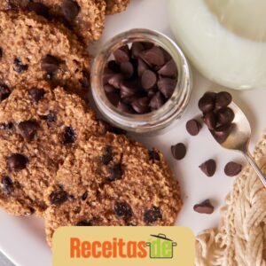 Cookies de Aveia e Banana com Chocolate