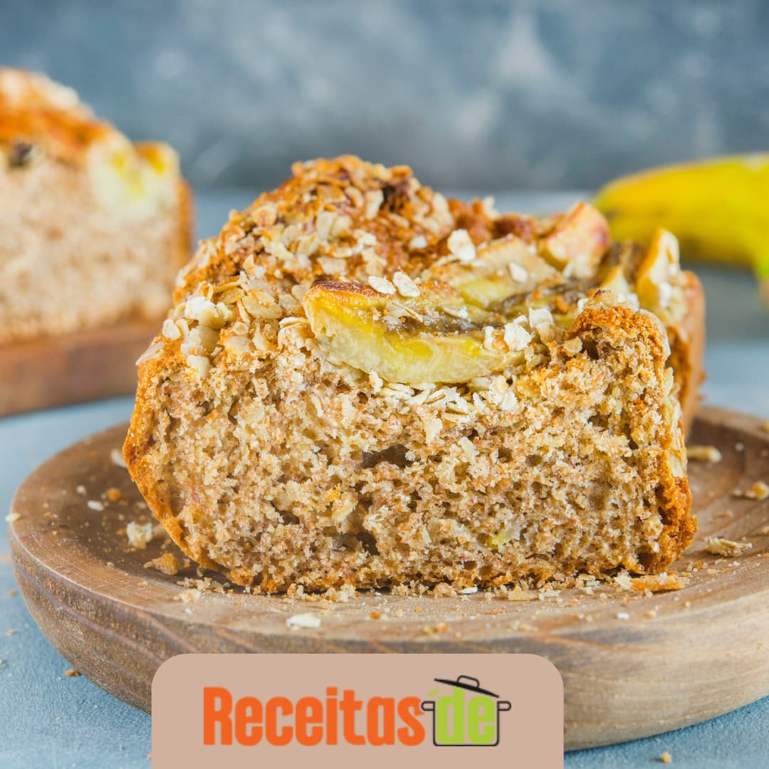 Bolo de Banana com Aveia Sem Açúcar