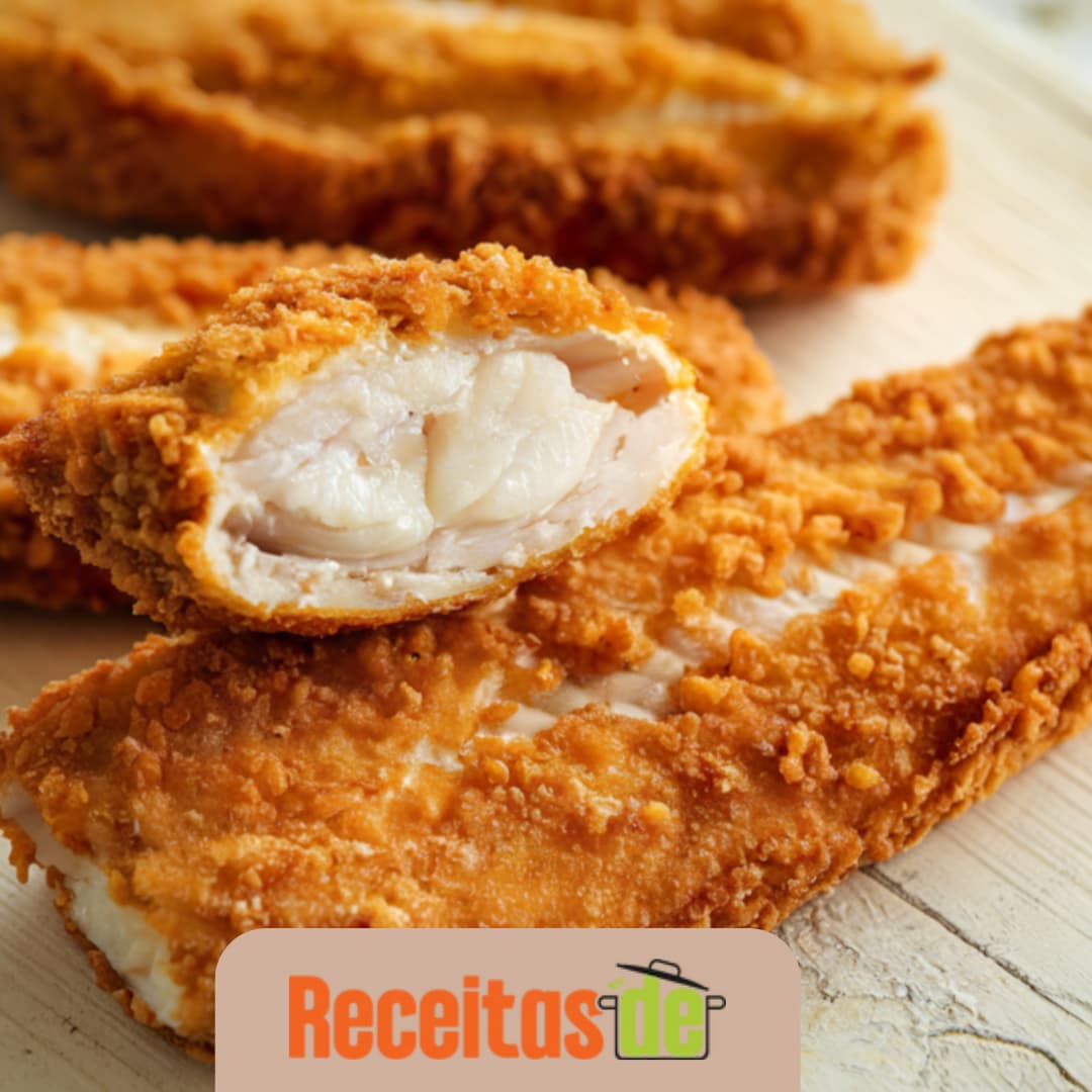 Iscas de Peixe Crocantes