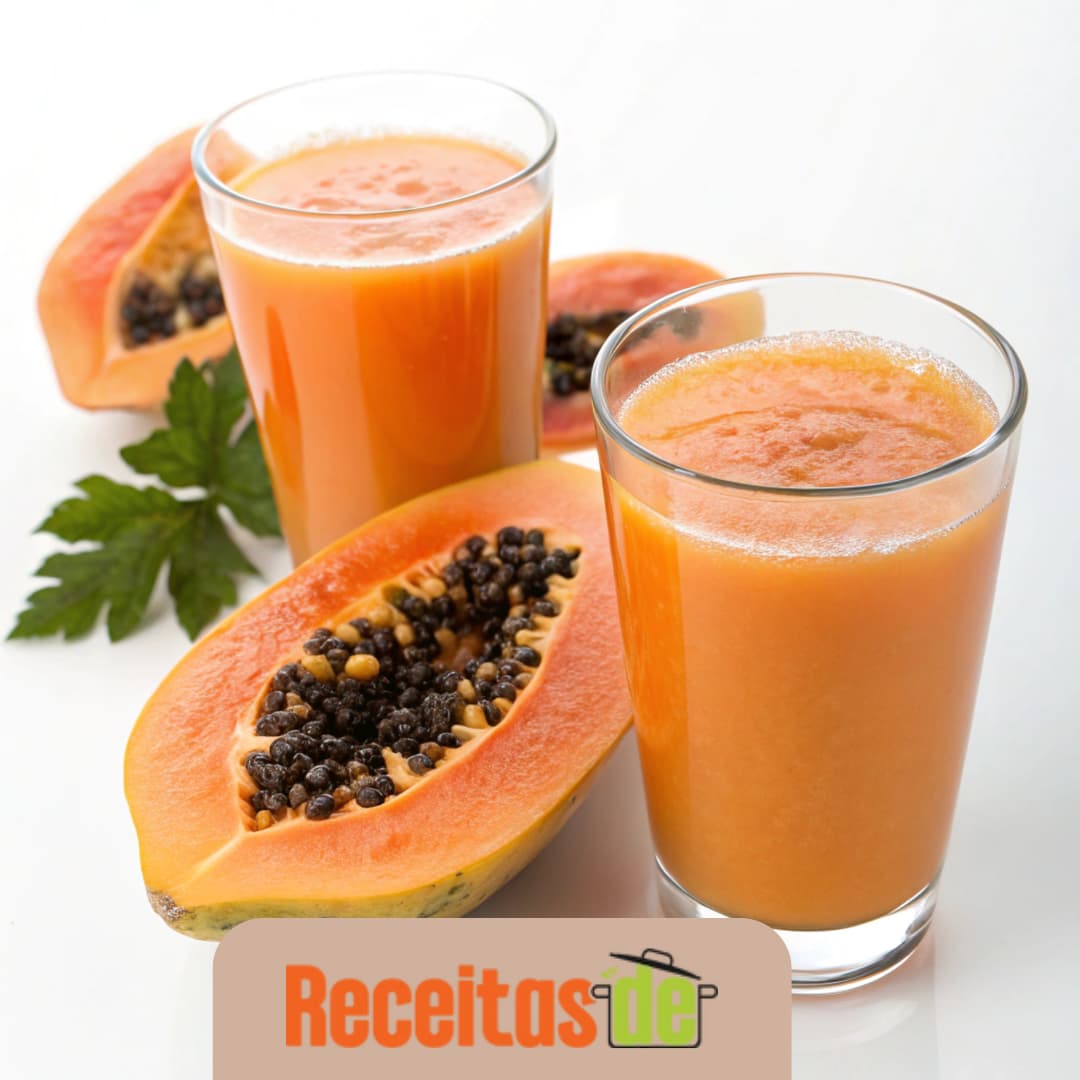 Refogado de Vitamina Refrescante de Mamão com LinhaçaColorido