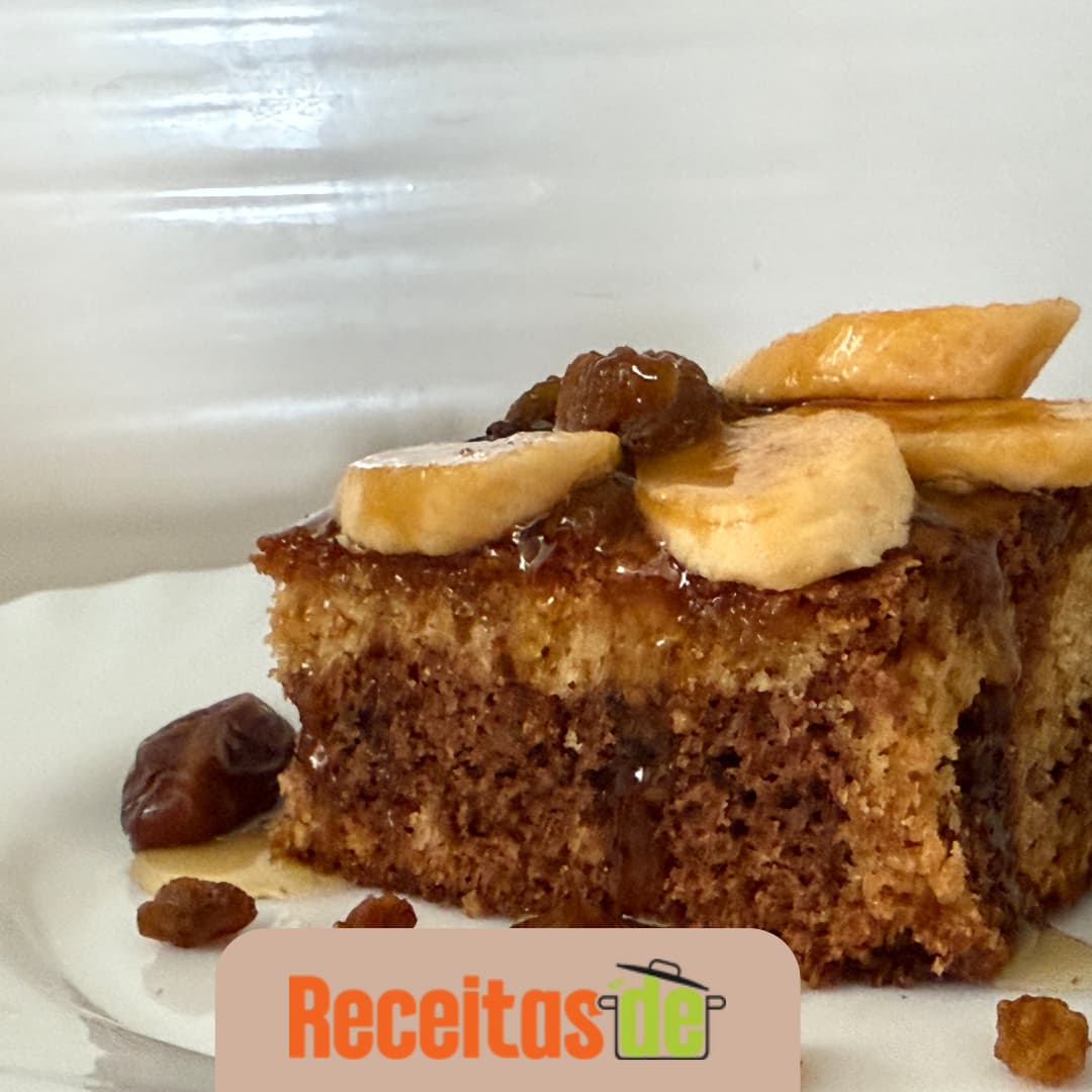 Bolo de Banana e Cacau Sem Glúten