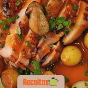 Pernil Assado com Batata Delicioso