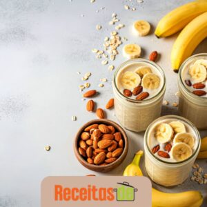 Receita de Vitamina Cremosa de Banana e Avelã