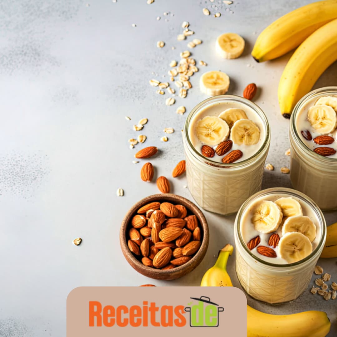 Receita de Vitamina Cremosa de Banana e Avelã