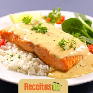 Salmão ao Forno com Molho Branco (1)