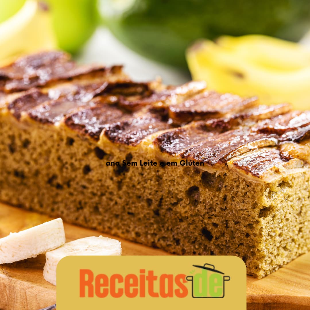 Bolo de Casca de Banana Sem Leite e Sem Glúten